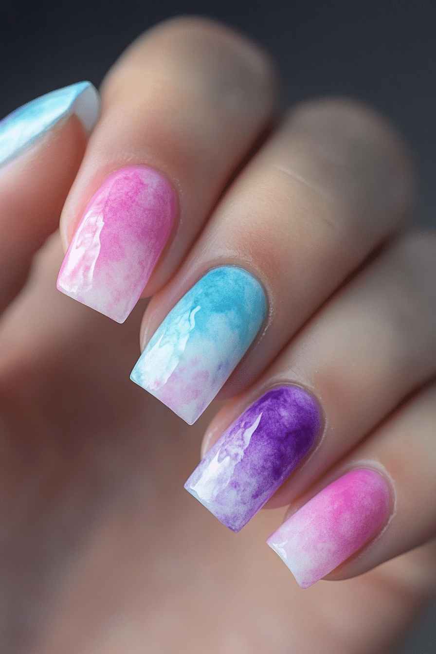 22. Watercolor Whispers (Nail Art Design Ideas) - Nail Art Design Ideas