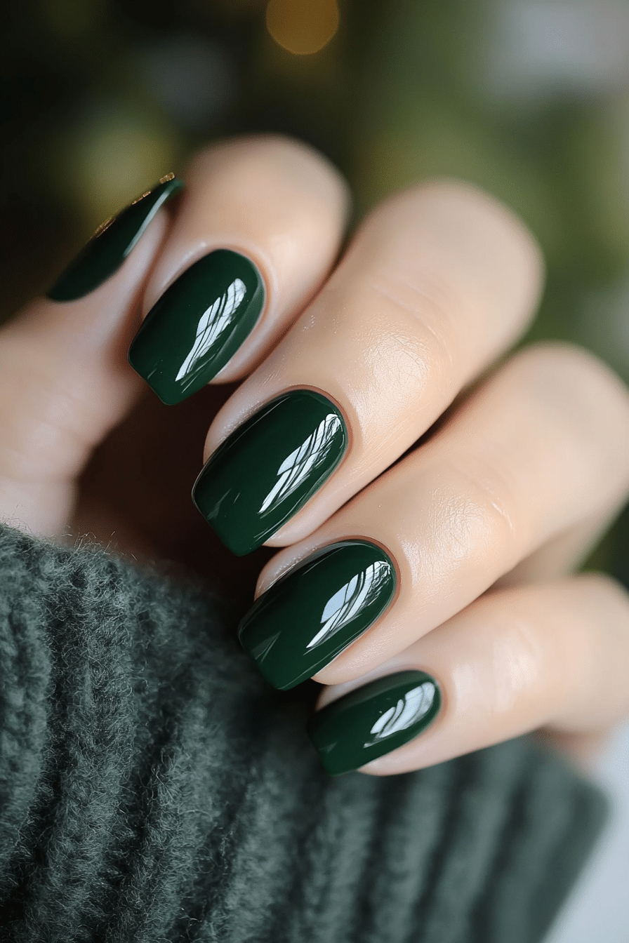 24. Velvet Green Luxe (Nail Art Design Ideas) - Nail Art Design Ideas