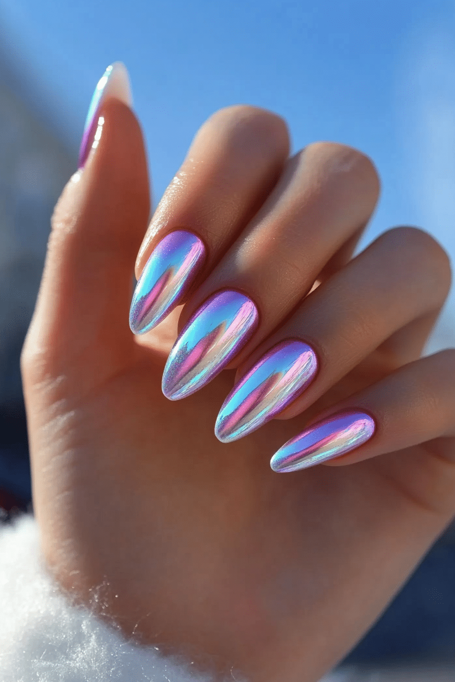 2. Velvet Glass Manicure (Short Winter Nail Design Ideas) - Short Winter Nail Design Ideas