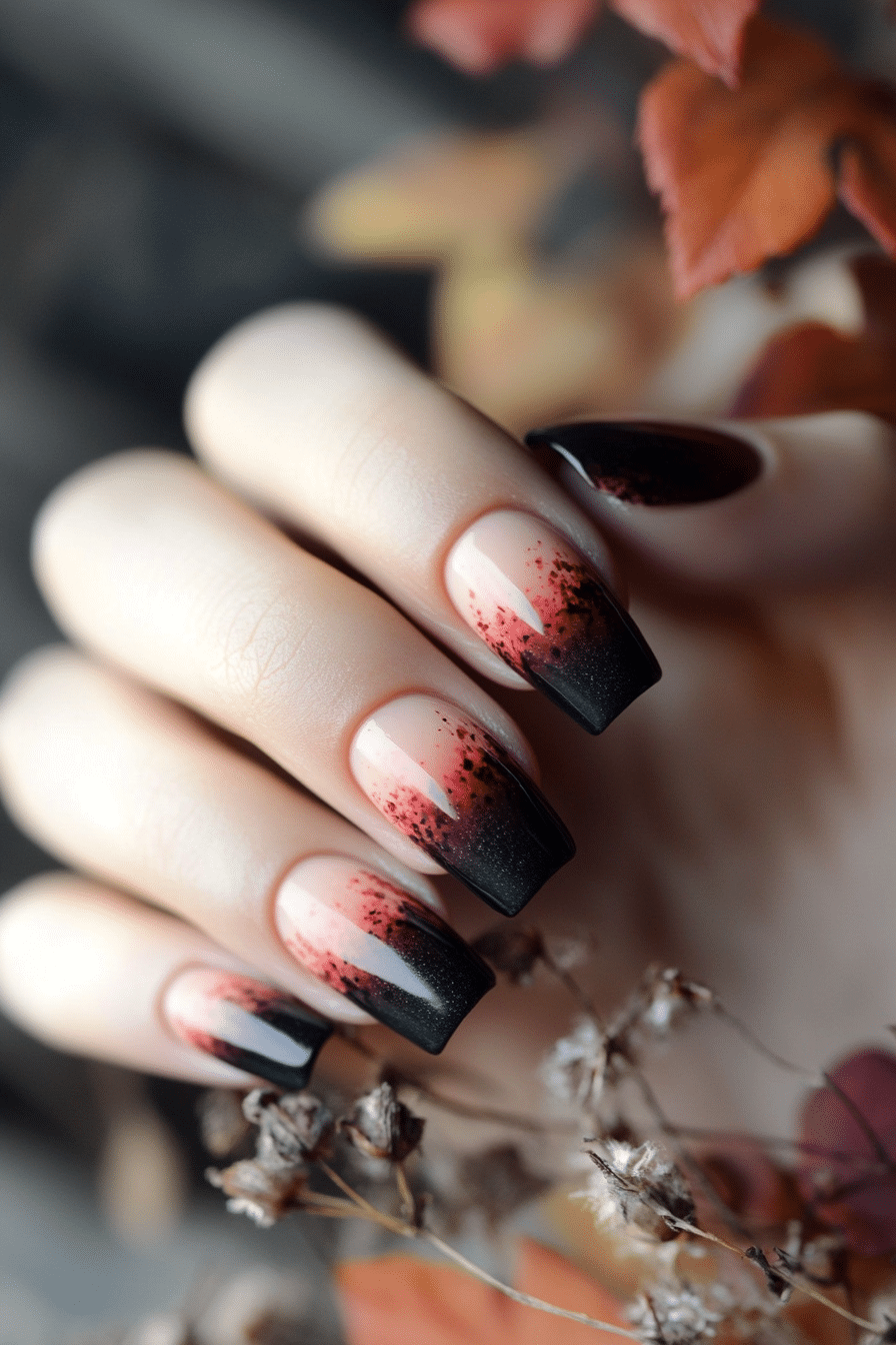 5. Burnt Tips (Grunge Nail Design Ideas) - Grunge Nail Design Ideas