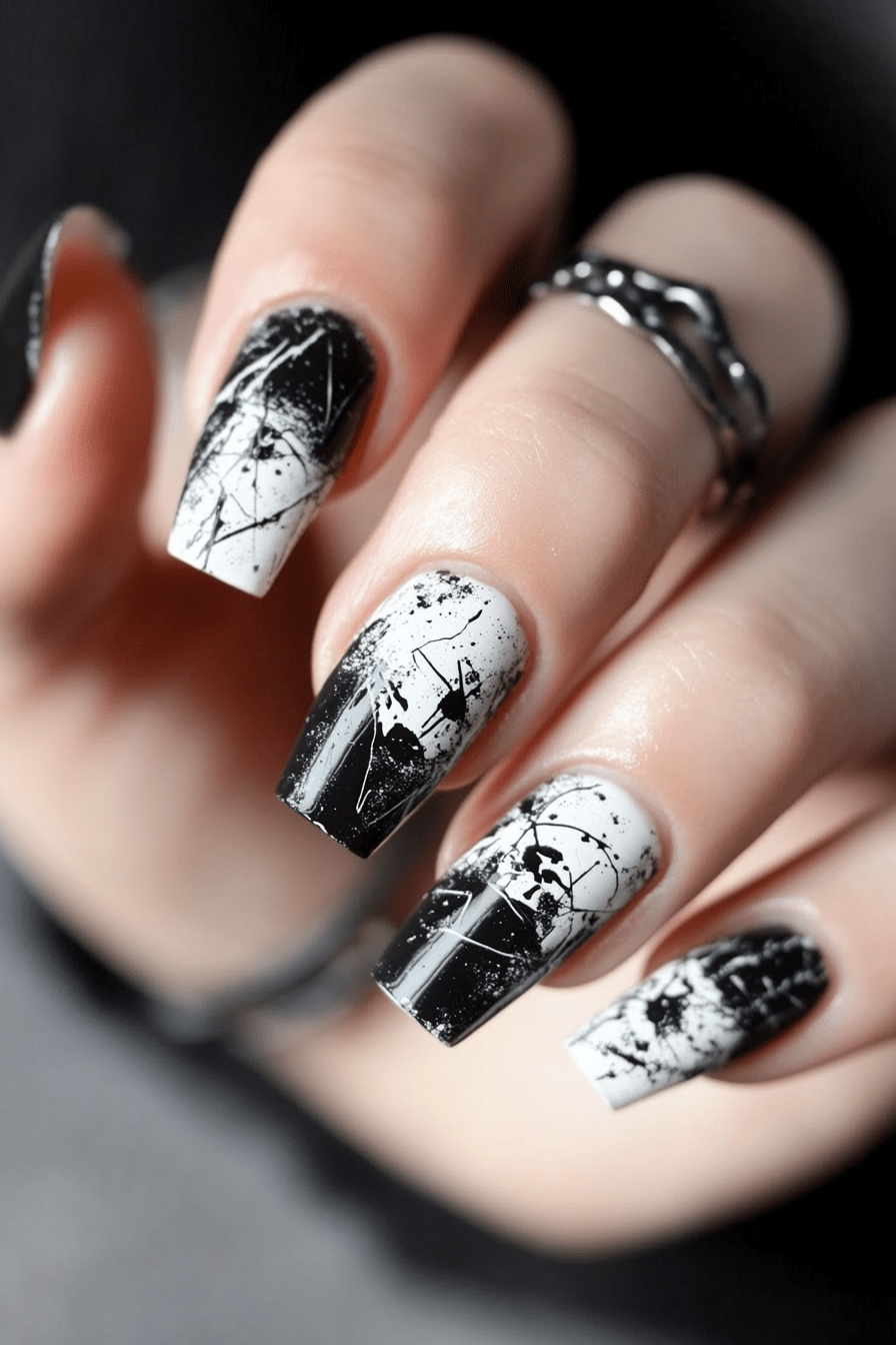 22. Underground Graffiti Tags (Grunge Nail Design Ideas) - Grunge Nail Design Ideas