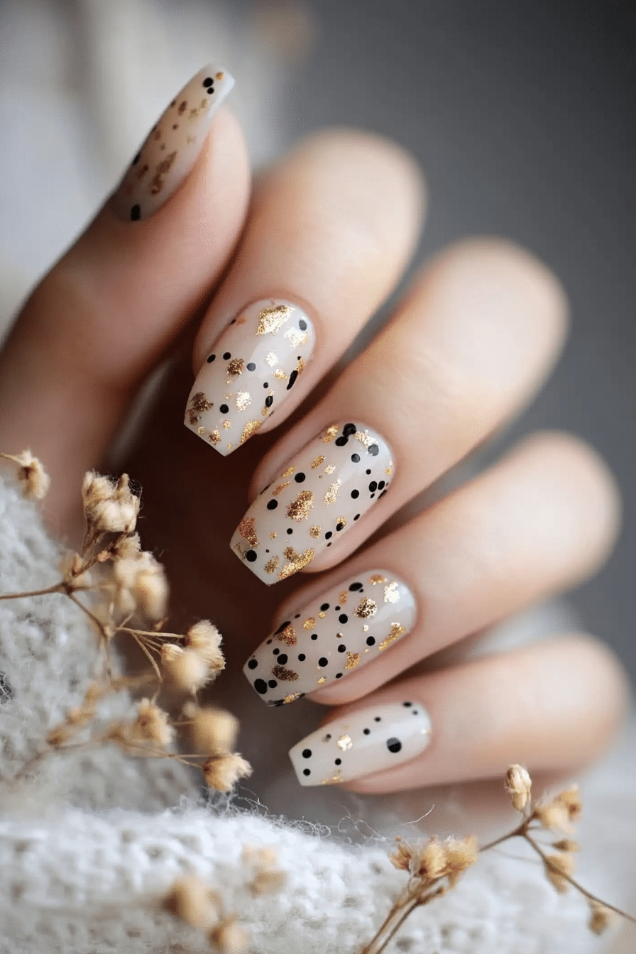 11. Minimal Dot Art (Short Nail Design Ideas) - Short Nail Design Ideas