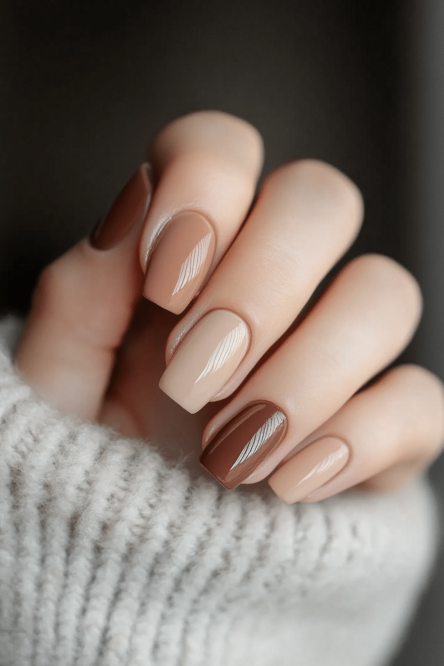 24. Muted Clay Tones (Short Nail Design Ideas) - Short Nail Design Ideas