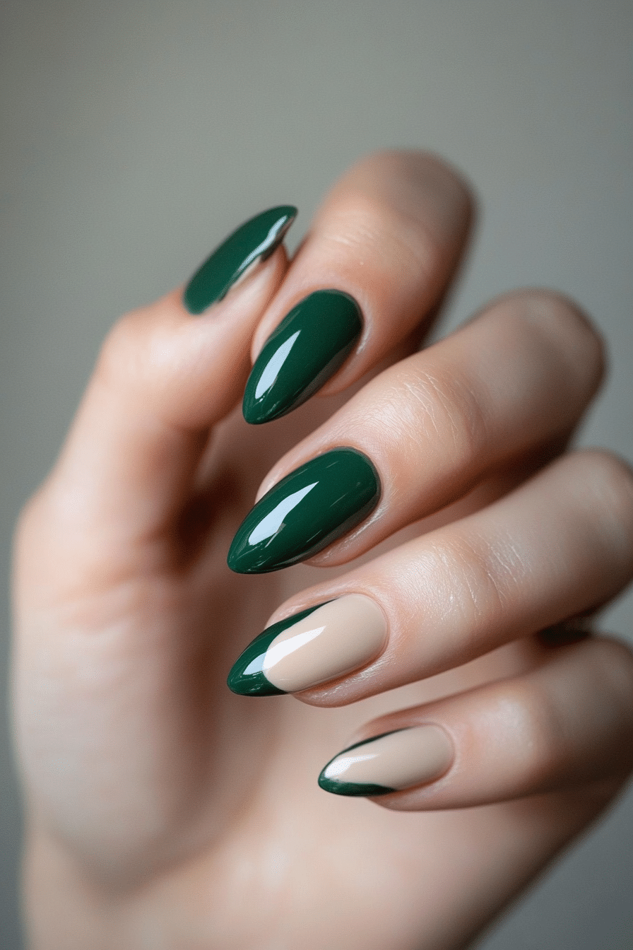 13. Sage Velvet Swirl (Short Nail Design Ideas) - Short Nail Design Ideas
