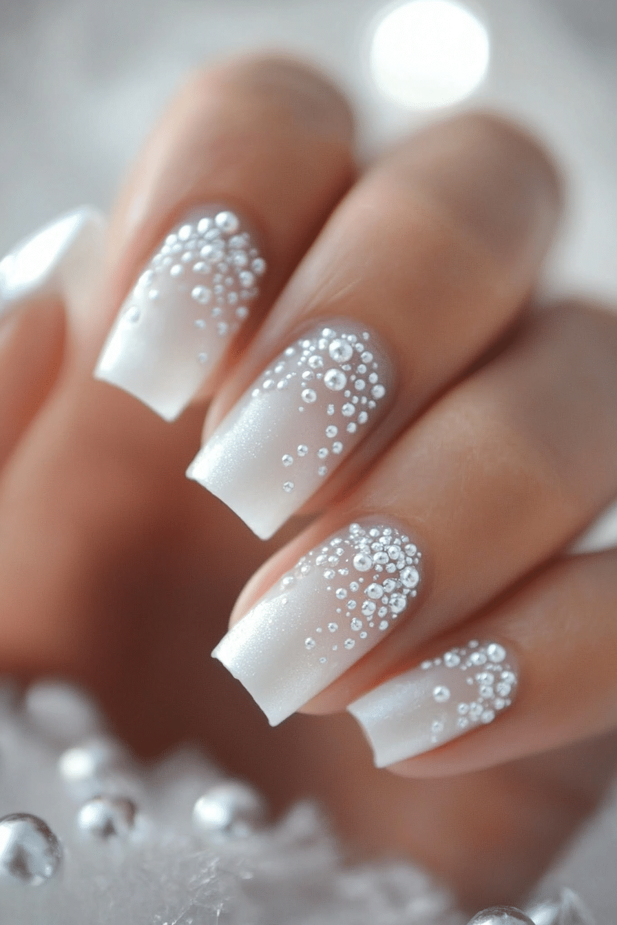 1. Ethereal Pearlescence (Nail Design Ideas For Wedding) - Nail Design Ideas For Wedding