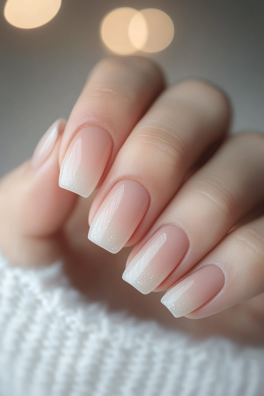 2. Soft Blush Ombré (Nail Design Ideas For Wedding) - Nail Design Ideas For Wedding