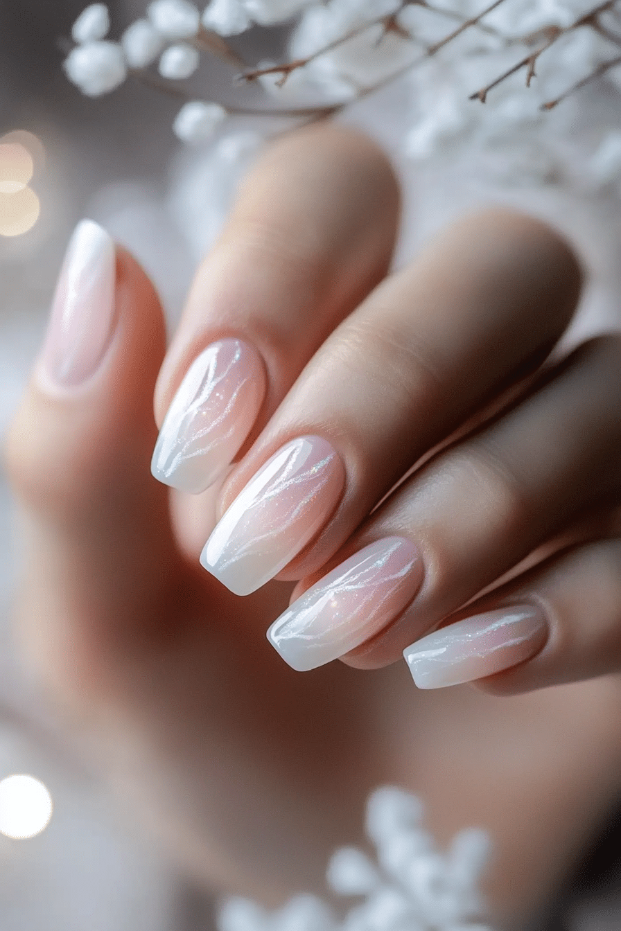 15. Iridescent Cloud Design (Nail Design Ideas For Wedding) - Nail Design Ideas For Wedding