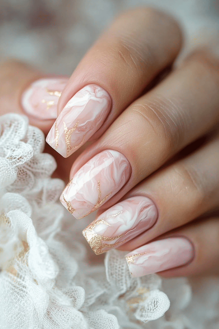 20. Romantic Rose Quartz (Nail Design Ideas For Wedding) - Nail Design Ideas For Wedding