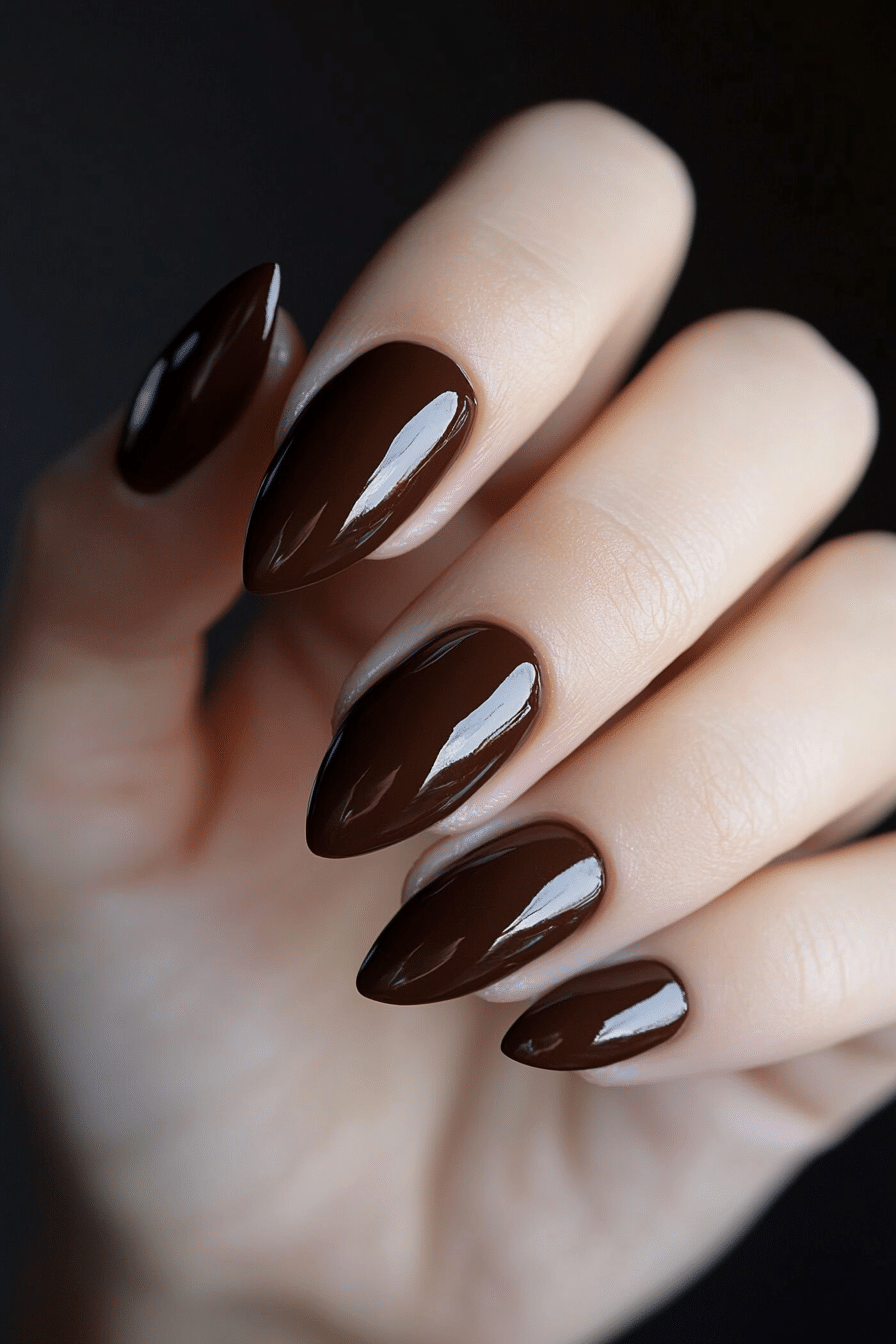 16. Rich Espresso Brown (Nail Design Ideas For Women Over 50) - Nail Design Ideas For Women Over 50