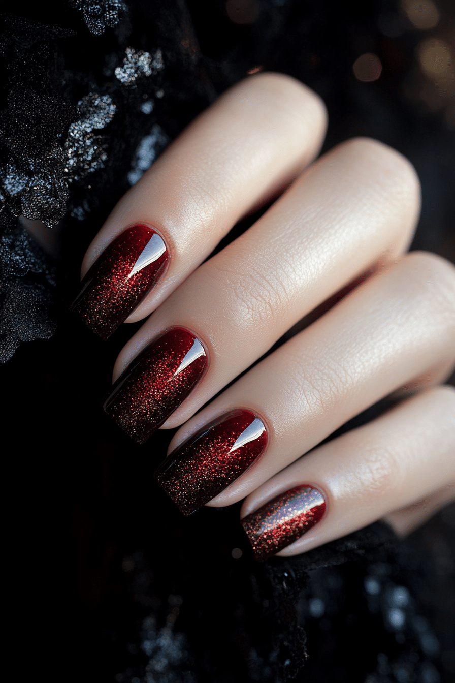 24. Velvet Ruby Glow (Nail Design Ideas For Women Over 50) - Nail Design Ideas For Women Over 50