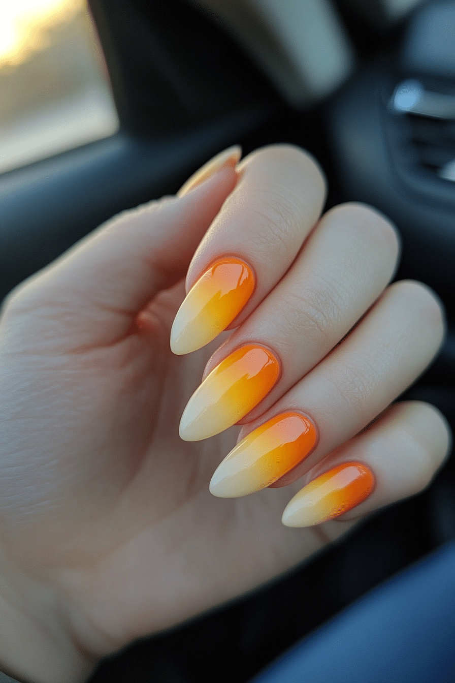 1. Sunset Ombre Bliss (Summer Nail Design Ideas) - Summer Nail Design Ideas