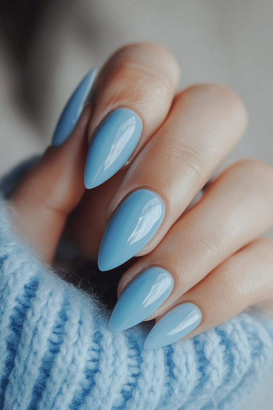 4. Sky Blue Serenity (Summer Nail Design Ideas) - Summer Nail Design Ideas