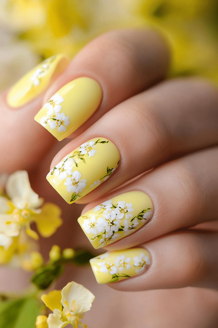 14. Lemon Zest Delight (Spring Nail Design Ideas) - Spring Nail Design Ideas