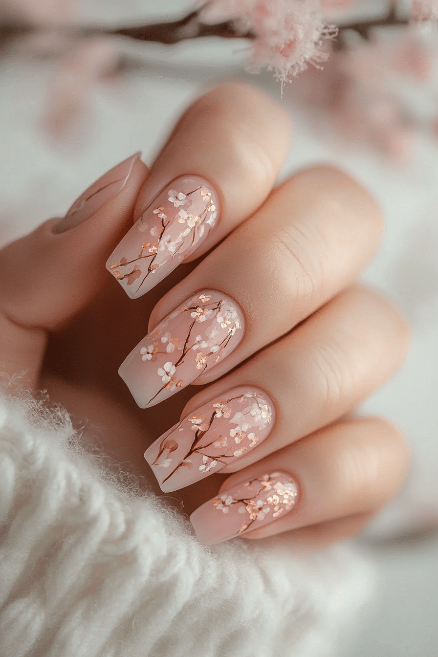 18. Cherry Blossom Mist (Spring Nail Design Ideas) - Spring Nail Design Ideas