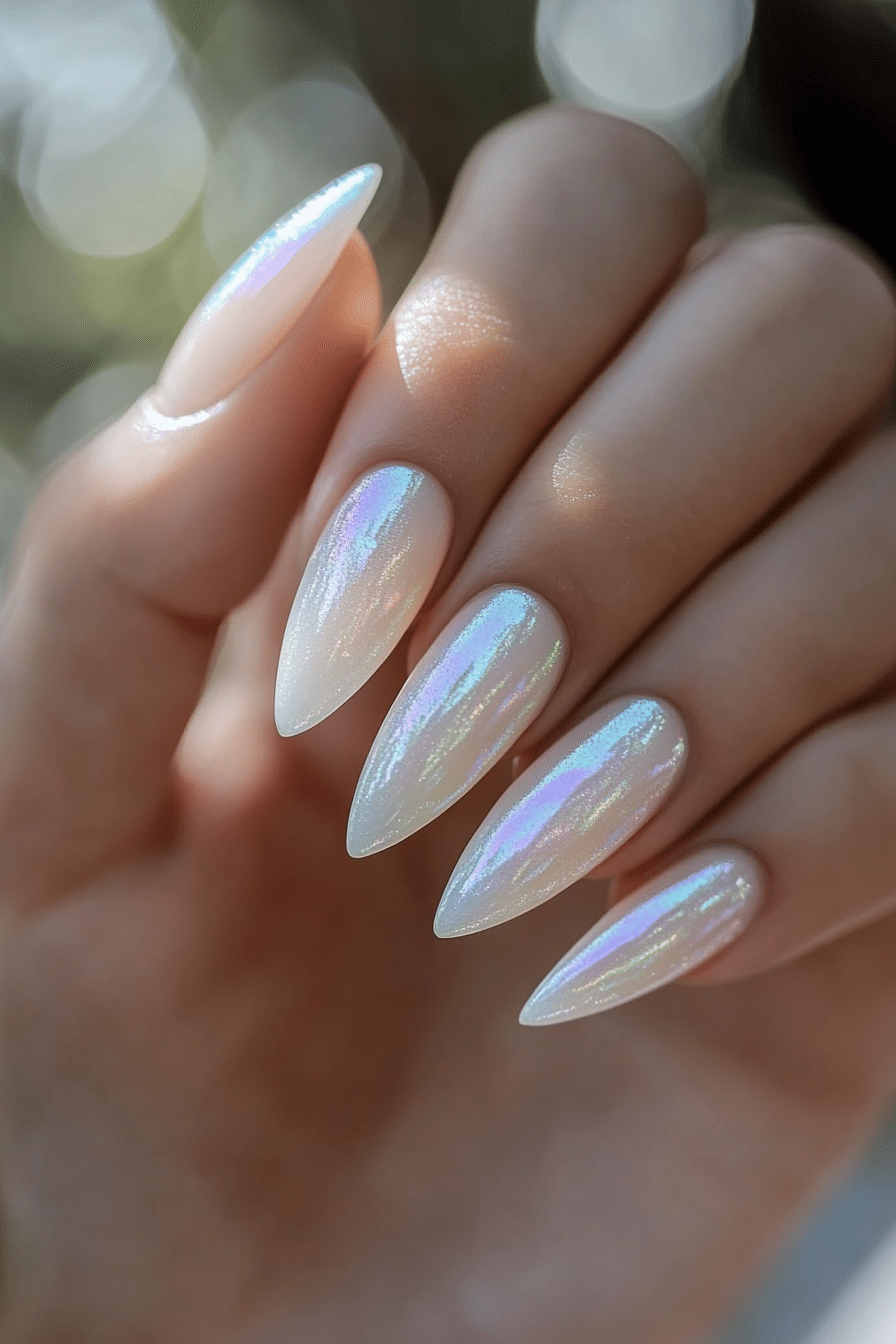 13. Opal Reflection (Nail Design Ideas For Older Women) - Nail Design Ideas For Older Women
