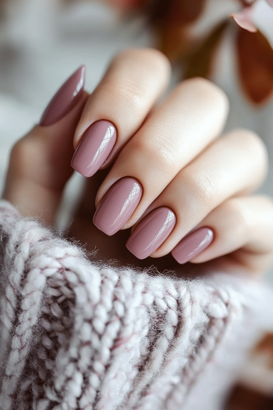 19. Twilight Mauve Beauty (Nail Design Ideas For Older Women) - Nail Design Ideas For Older Women