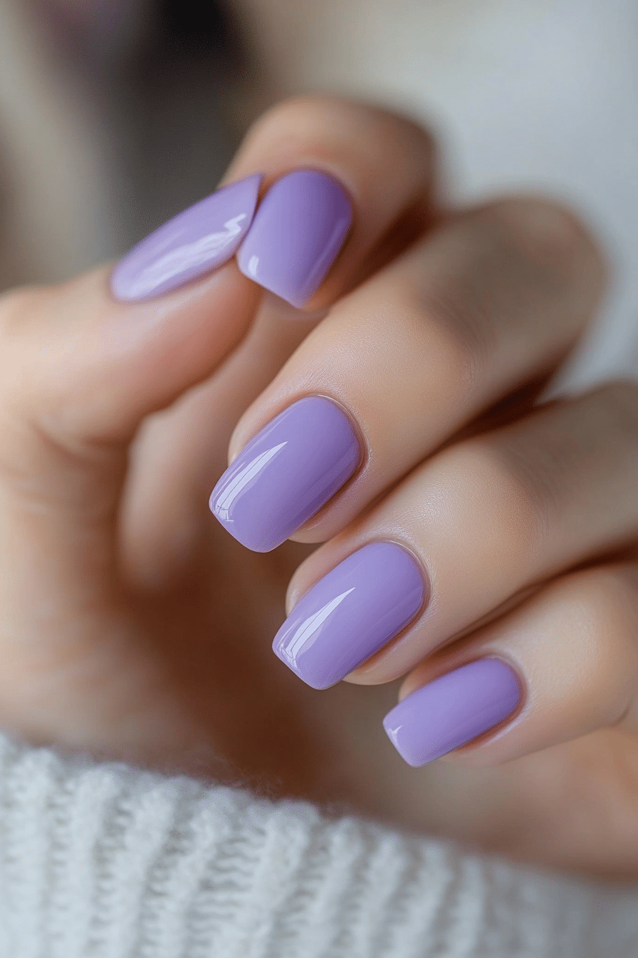 7. Soft Lavender Sheen (Nail Design Ideas For Short Nails) - Nail Design Ideas For Short Nails
