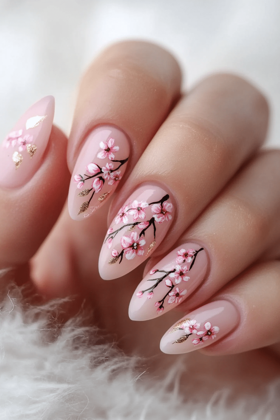 5. Sakura Blossom Delight (Pink Nail Design Ideas) - Pink Nail Design Ideas