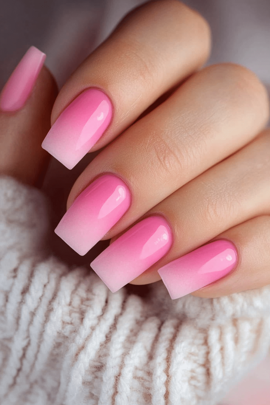 1. Blush Ombre Elegance (Baby Pink Nail Design Ideas) - Baby Pink Nail Design Ideas