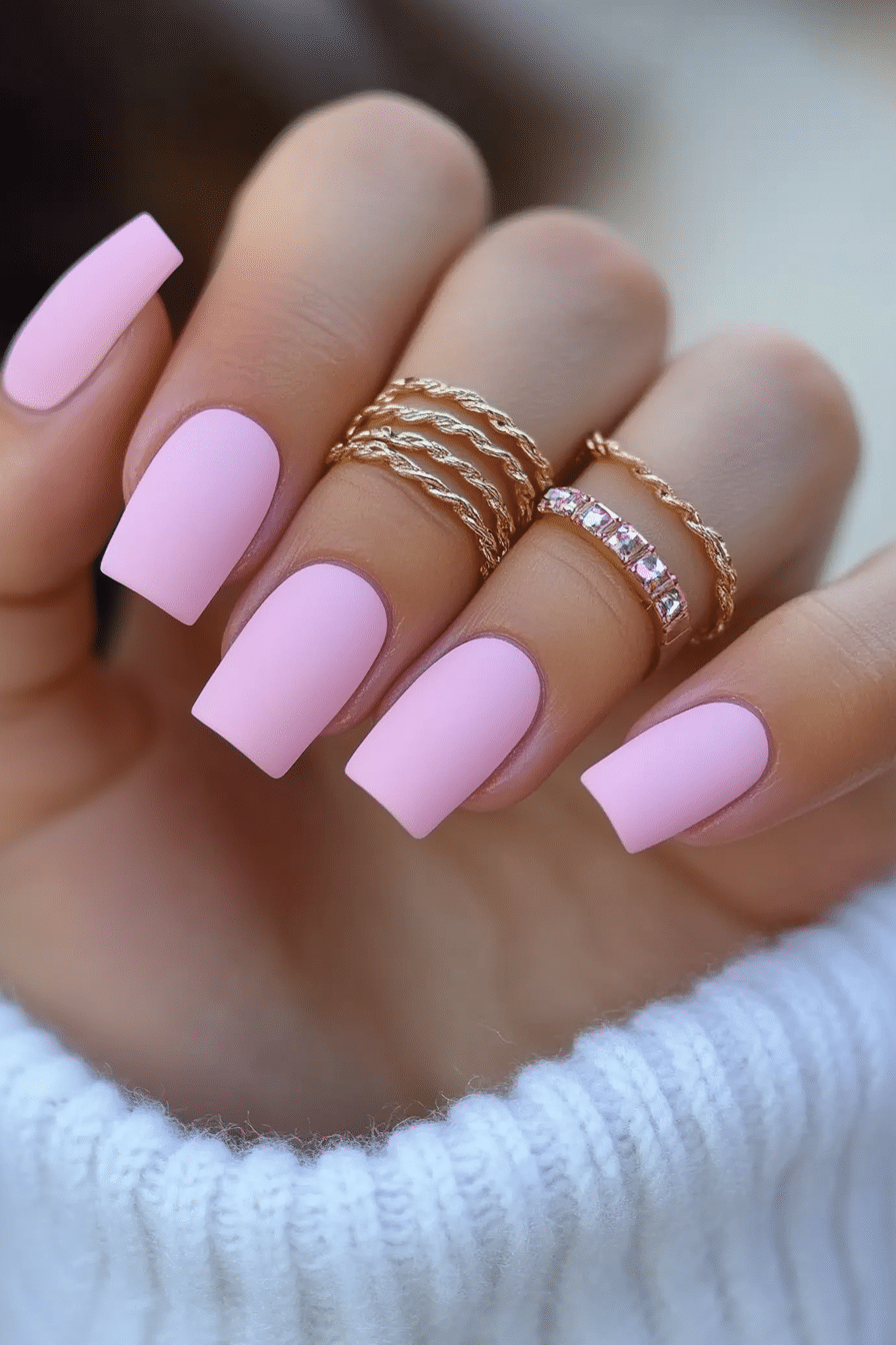 6. Matte Blush Perfection (Baby Pink Nail Design Ideas) - Baby Pink Nail Design Ideas