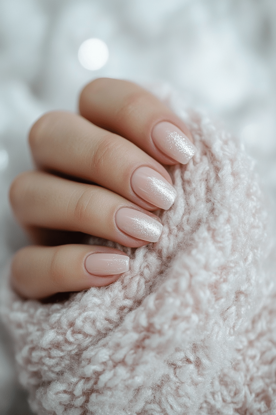 15. Rose Quartz Effect (Baby Pink Nail Design Ideas) - Baby Pink Nail Design Ideas