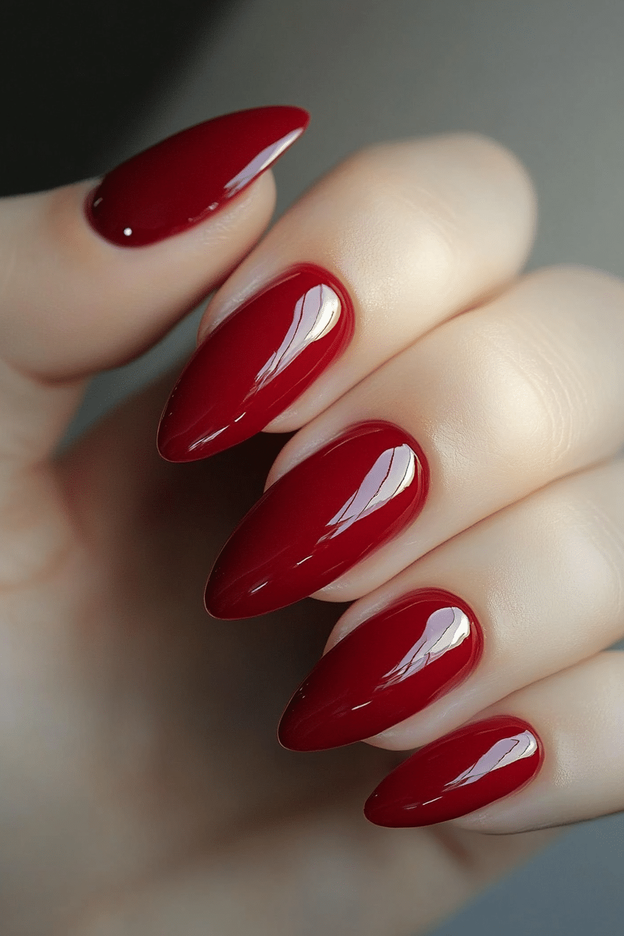 4. Classic Candy Apple (Red Nail Design Ideas) - Red Nail Design Ideas