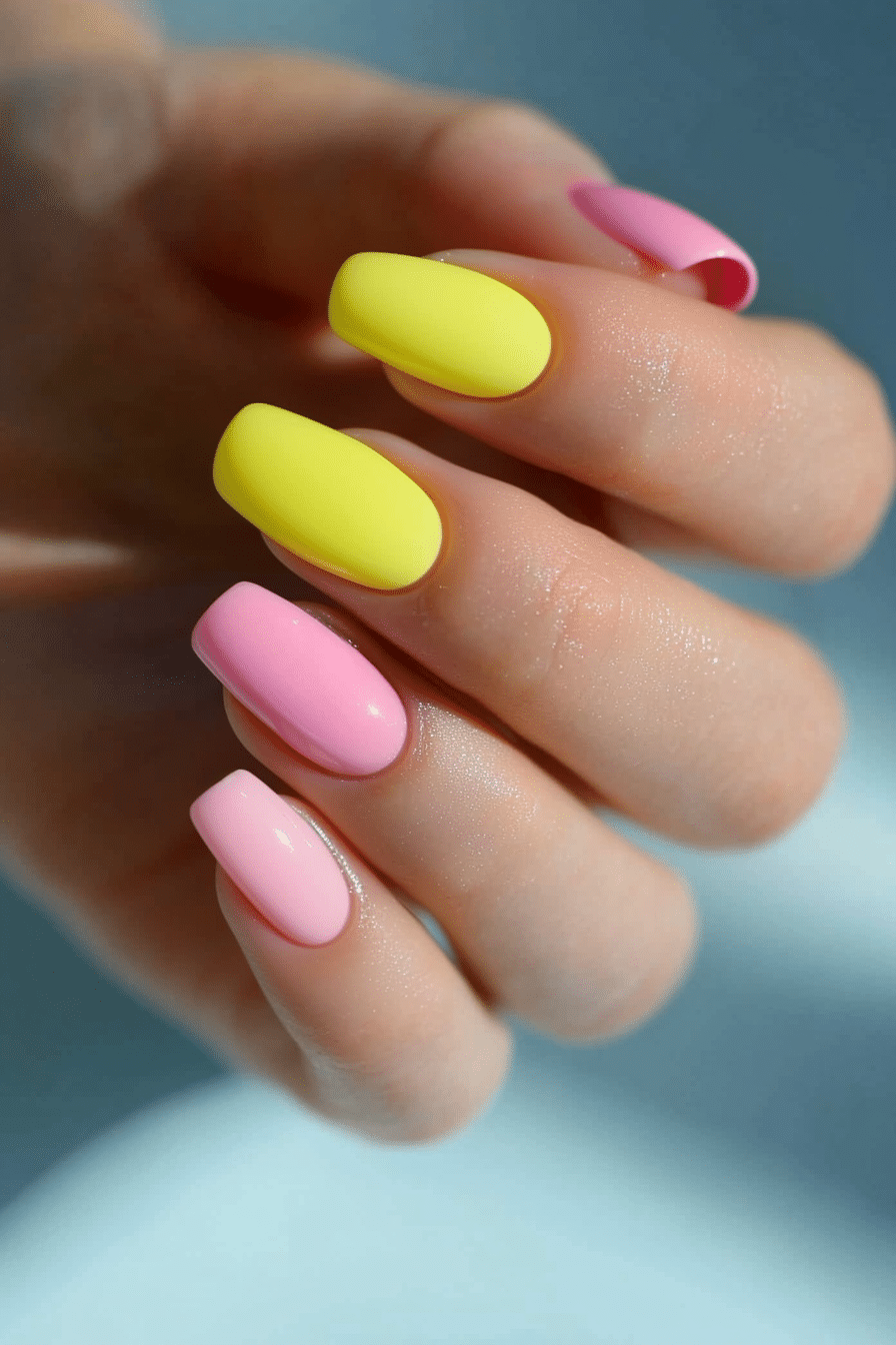 9. Pink Lemonade Pop (School Nail Design Ideas) - School Nail Design Ideas