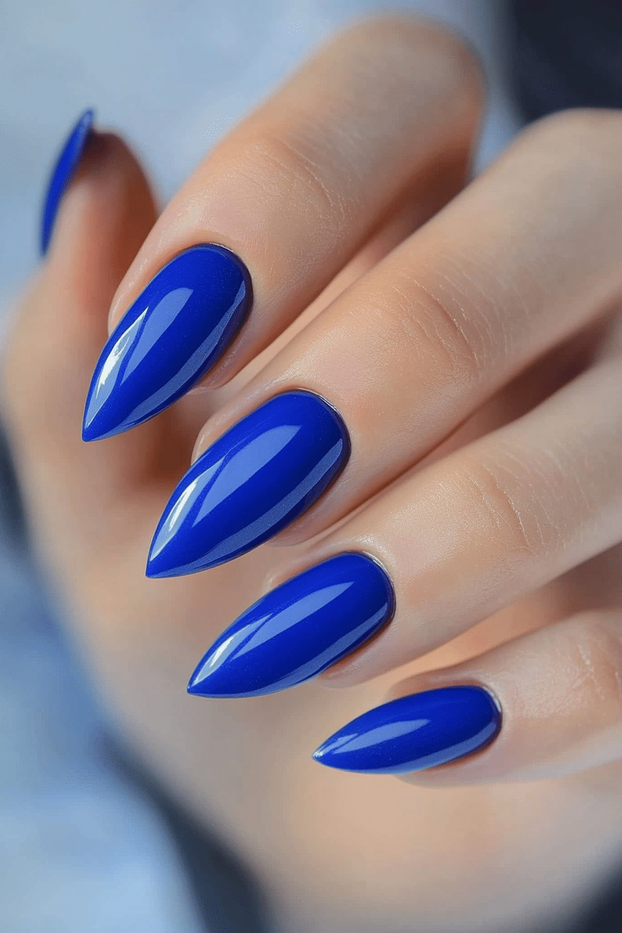 15. Electric Blue Flash (School Nail Design Ideas) - School Nail Design Ideas