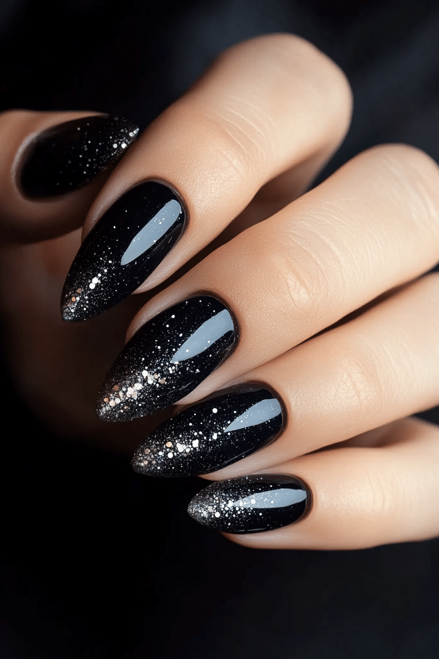 26. Galaxy Dust (School Nail Design Ideas) - School Nail Design Ideas