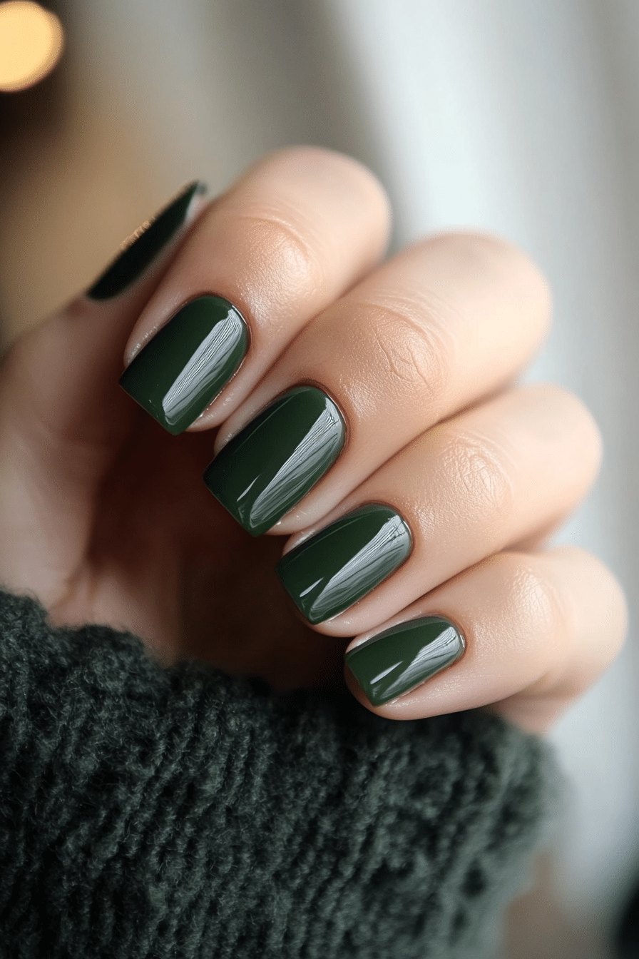 2. Estate Green Elegance (Old Money Nail Design Ideas) - Old Money Nail Design Ideas