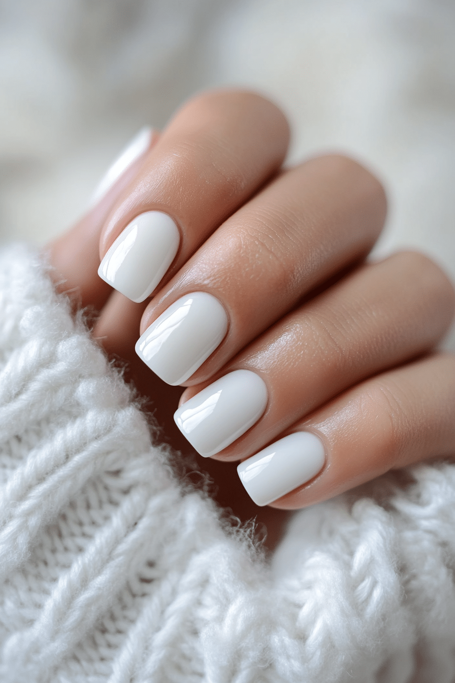 26. Aspen Winter White (Old Money Nail Design Ideas) - Old Money Nail Design Ideas