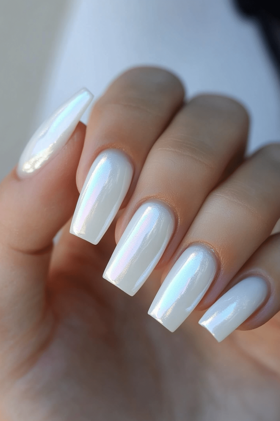 1. Glazed Milky White (White Nail Design Ideas) - White Nail Design Ideas