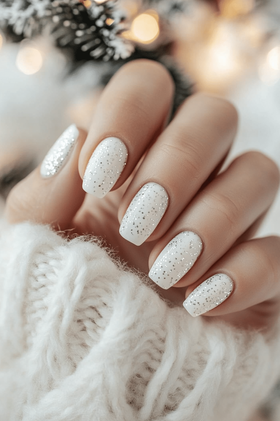 6. Matte Snowfall (White Nail Design Ideas) - White Nail Design Ideas