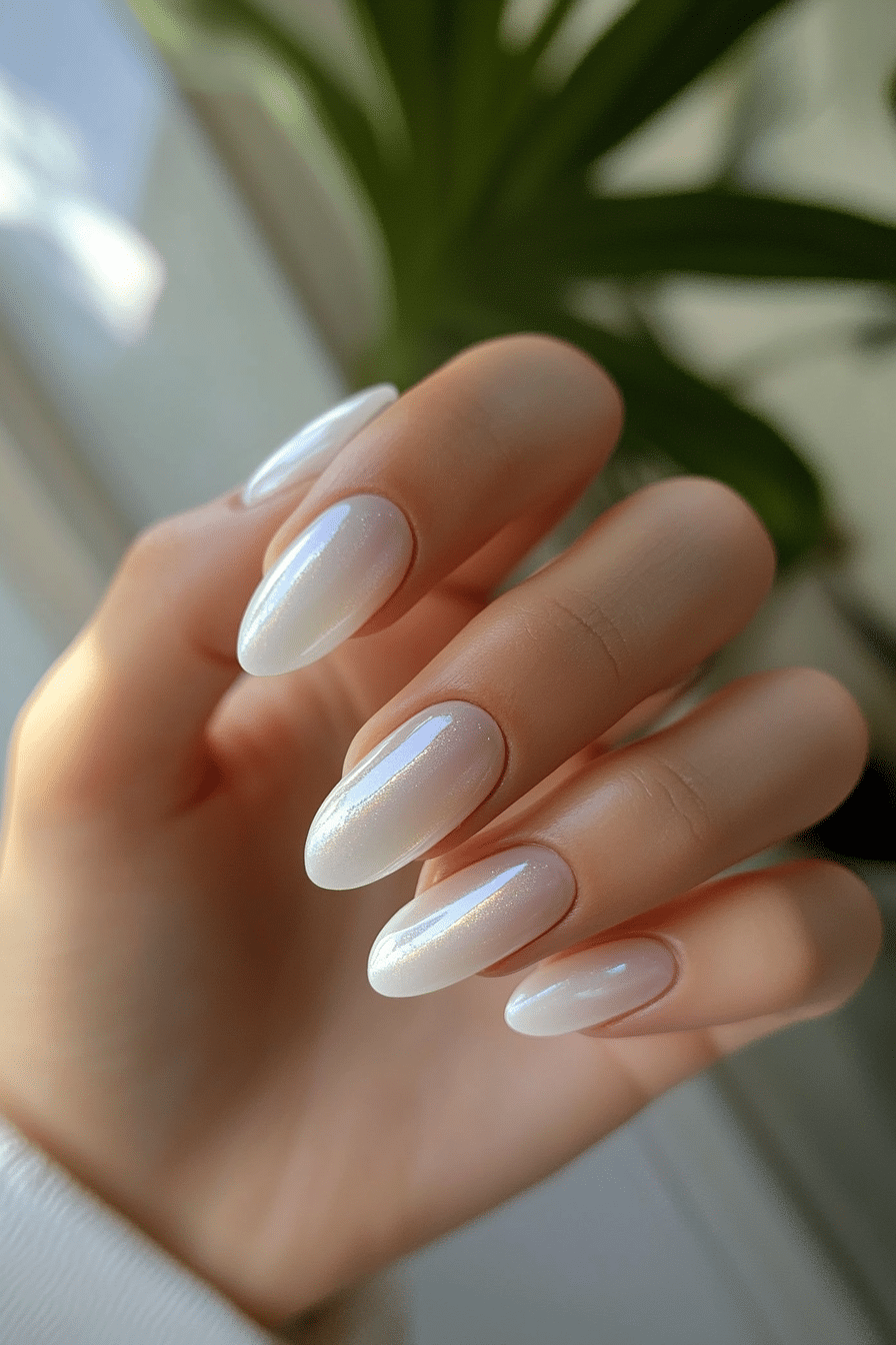 22. Halo Glow White (White Nail Design Ideas) - White Nail Design Ideas