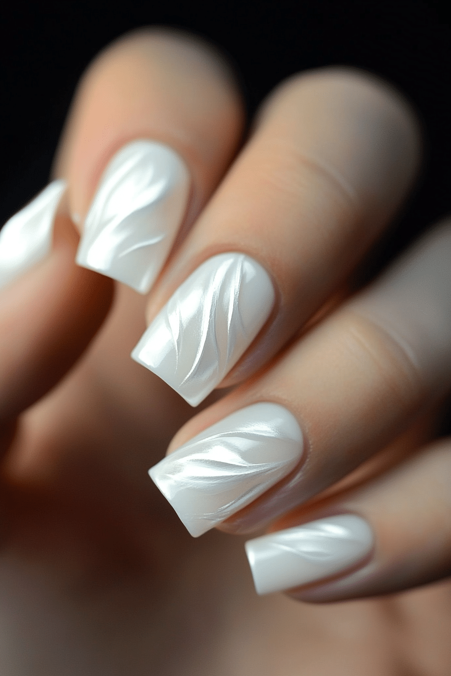 25. Brushed Silk White (White Nail Design Ideas) - White Nail Design Ideas