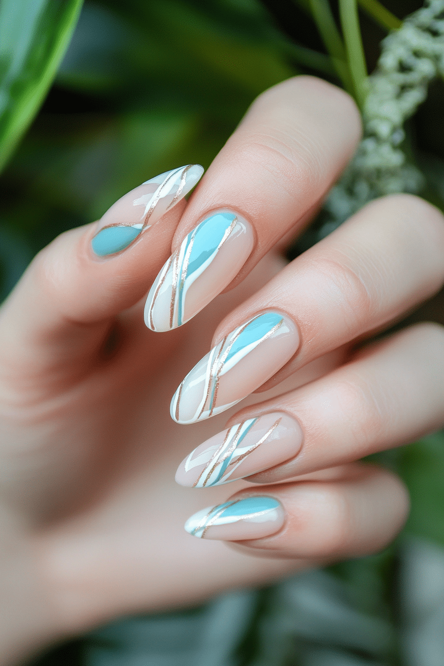 2. Soft Beige Symphony (Lines Nail Design Ideas) - Lines Nail Design Ideas