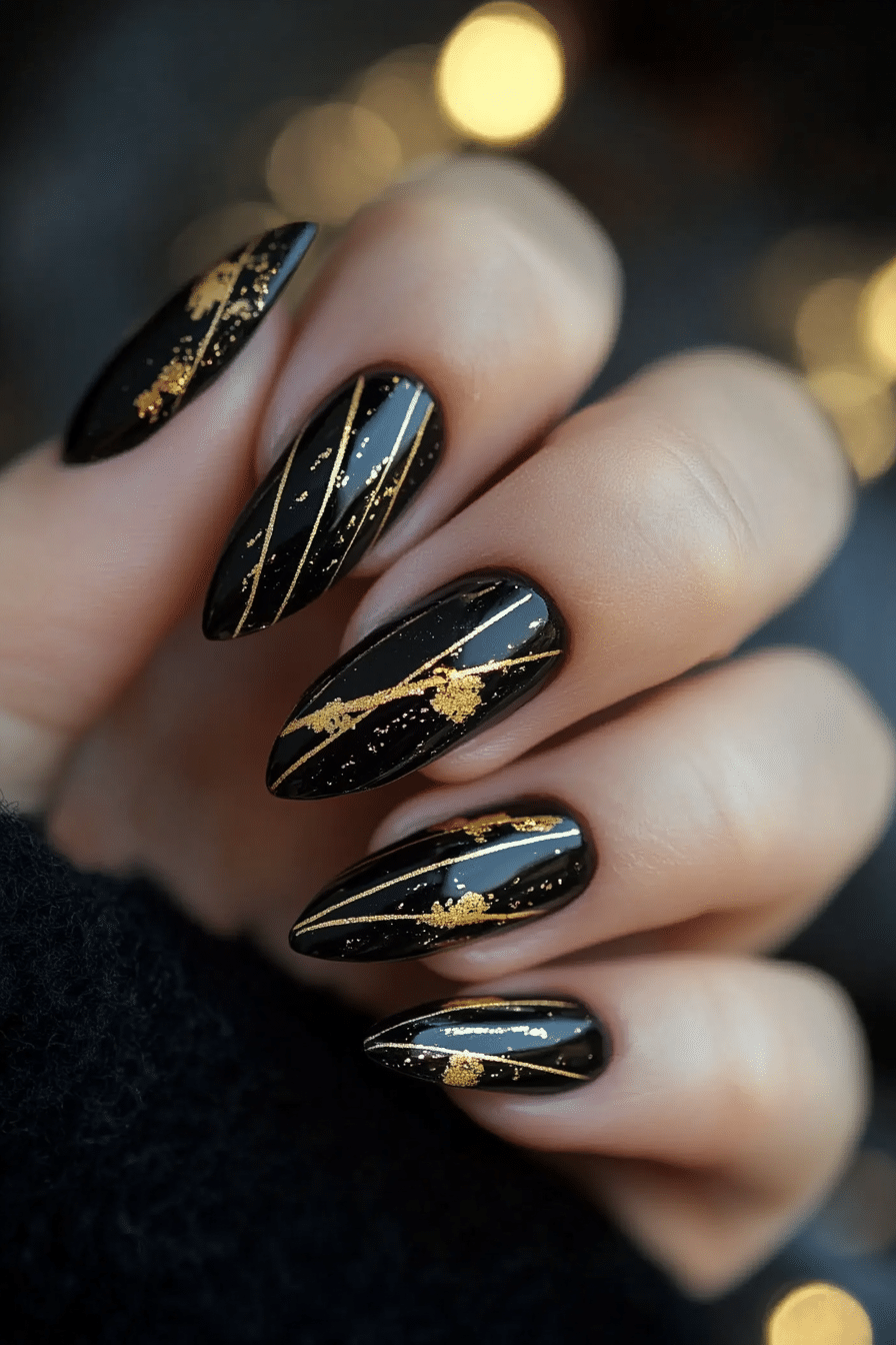 3. Luxe Gold Stripes (Lines Nail Design Ideas) - Lines Nail Design Ideas
