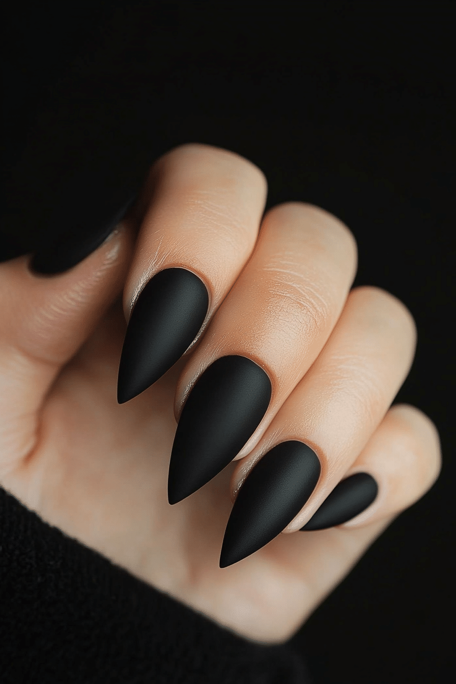 2. Matte Midnight (Black Nail Design Ideas) - Black Nail Design Ideas