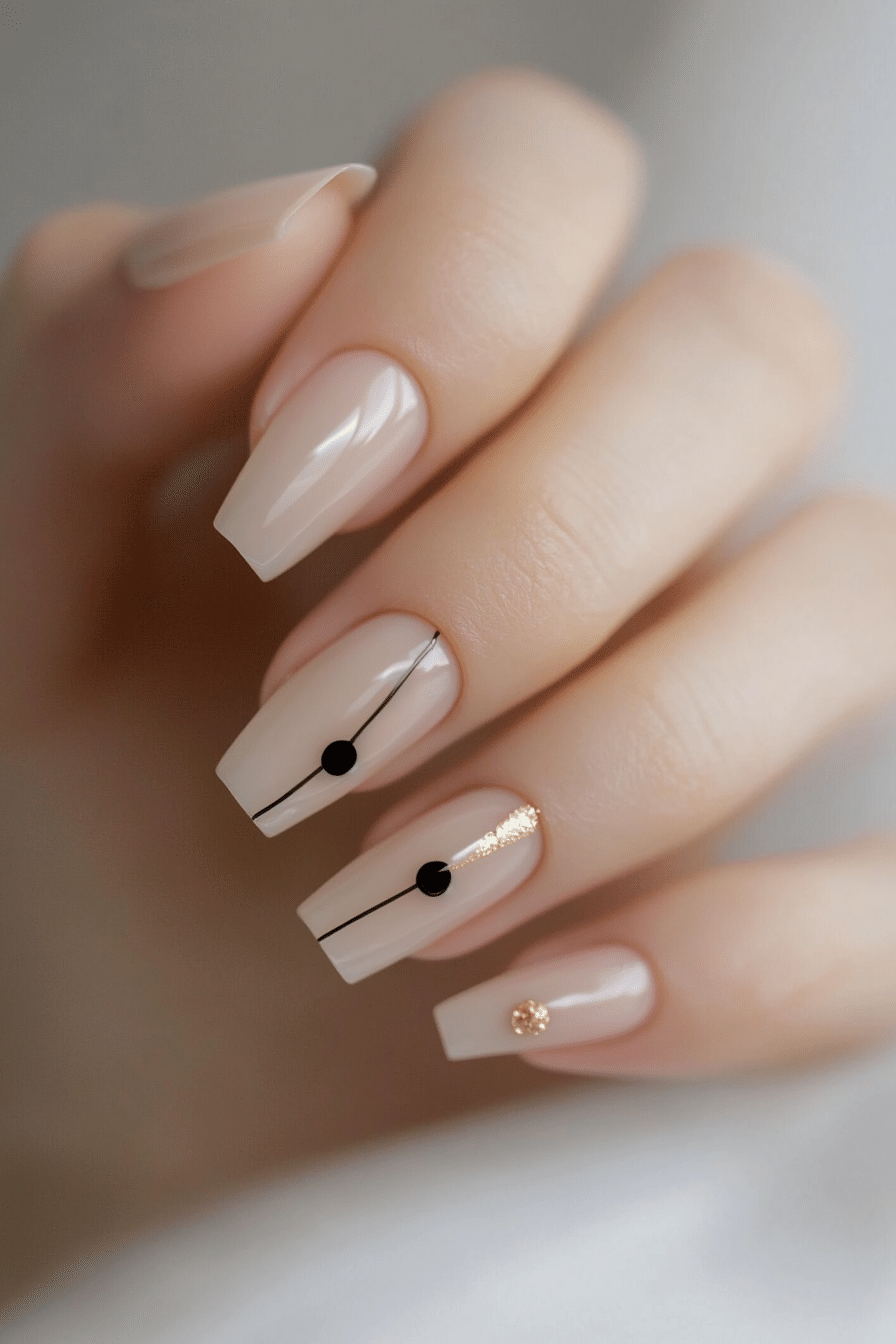 10. Single Dot Accent (Minimalistic Nail Design Ideas) - Minimalistic Nail Design Ideas