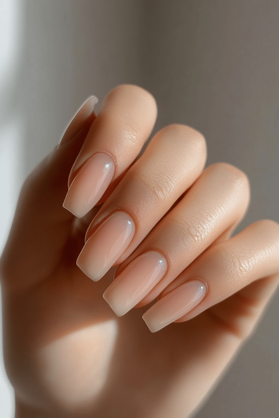 18. Soft Pink Sheer Glow (Minimalistic Nail Design Ideas) - Minimalistic Nail Design Ideas