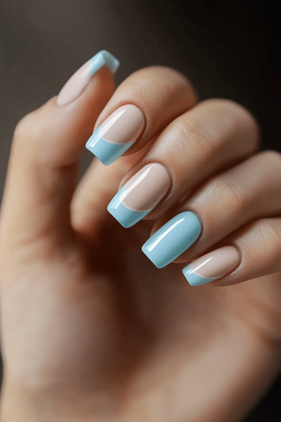 23. Pastel Tip Outline (Minimalistic Nail Design Ideas) - Minimalistic Nail Design Ideas