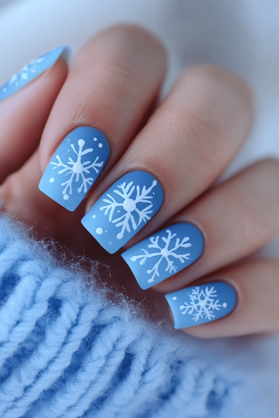6. Frosted Periwinkle (Blue Nail Design Ideas) - Blue Nail Design Ideas