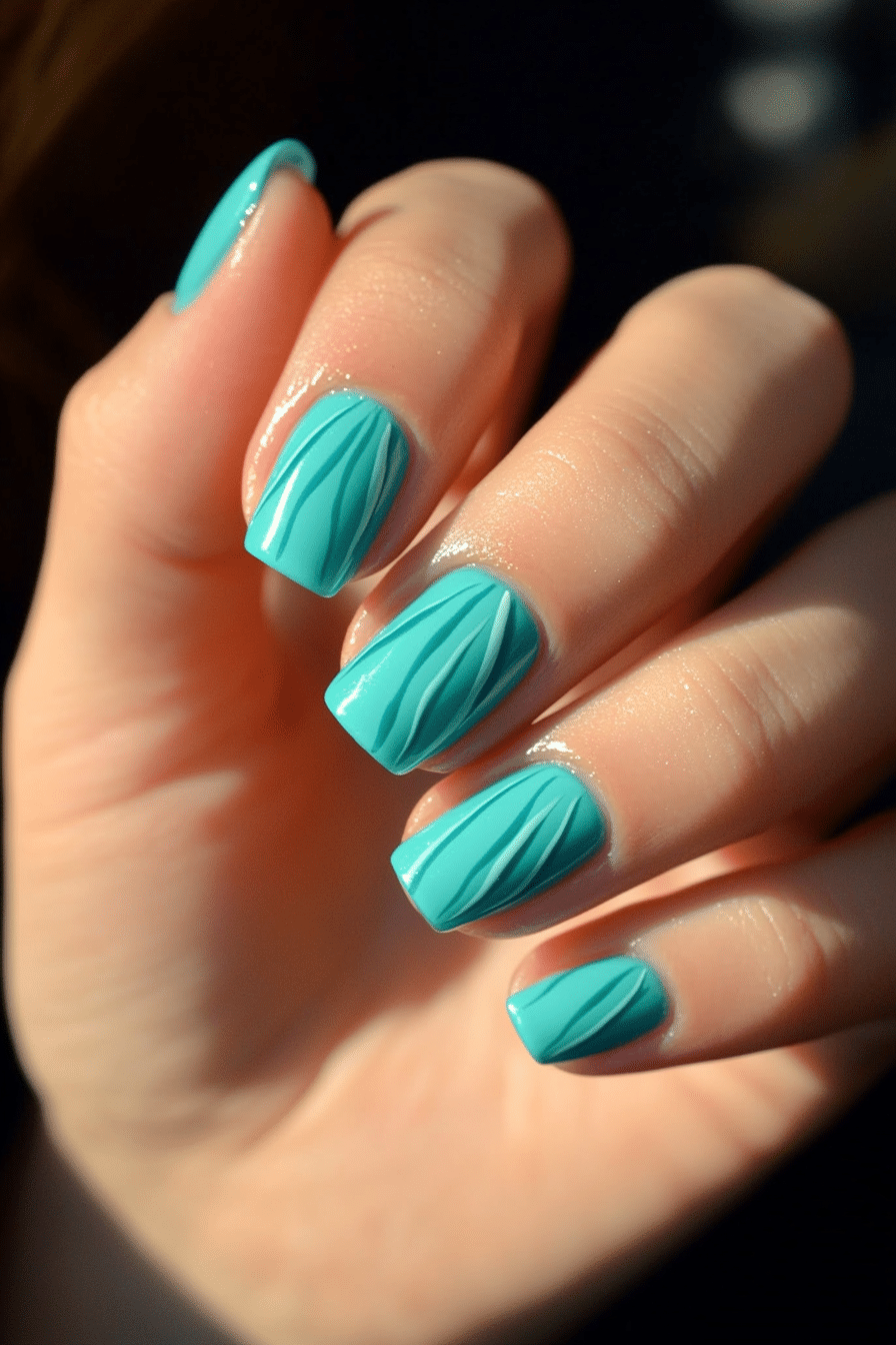 12. Turquoise Lagoon (Blue Nail Design Ideas) - Blue Nail Design Ideas