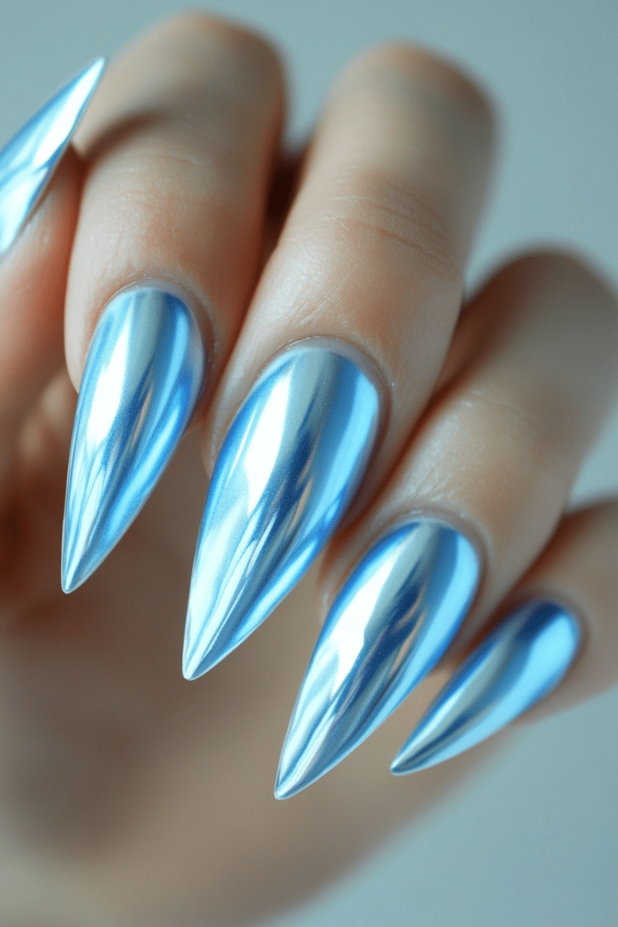 21. Arctic Freeze (Blue Nail Design Ideas) - Blue Nail Design Ideas