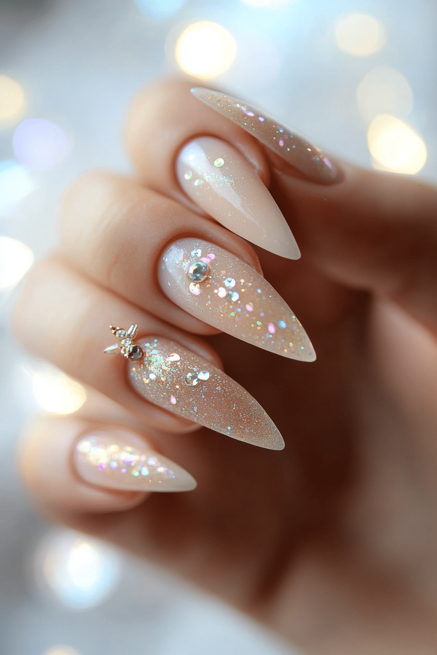11. Opal Dreamscape Shimmer (Bling Nail Design Ideas) - Bling Nail Design Ideas
