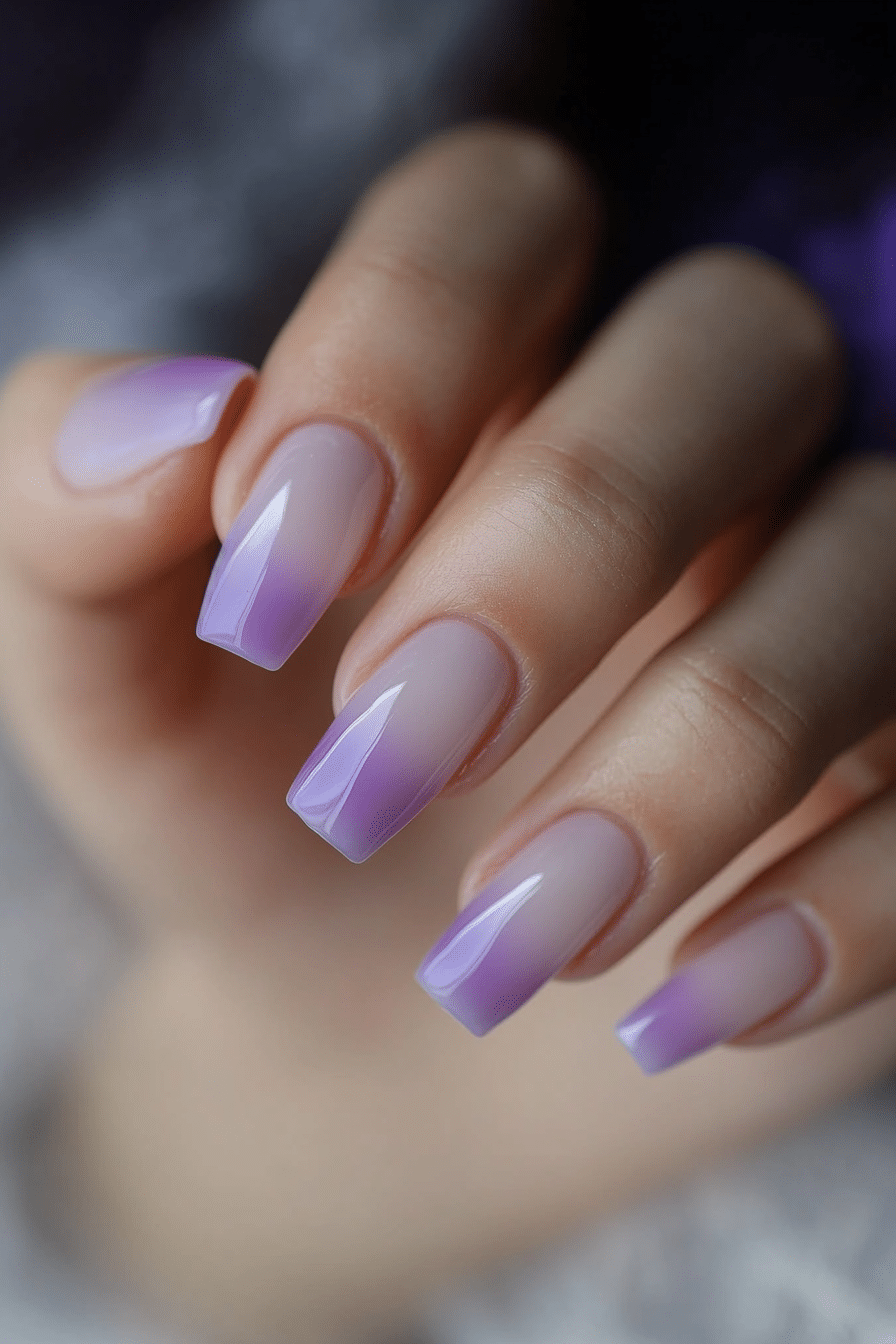7. Lavender Mist Ombre (Easy Nail Design Ideas) - Easy Nail Design Ideas