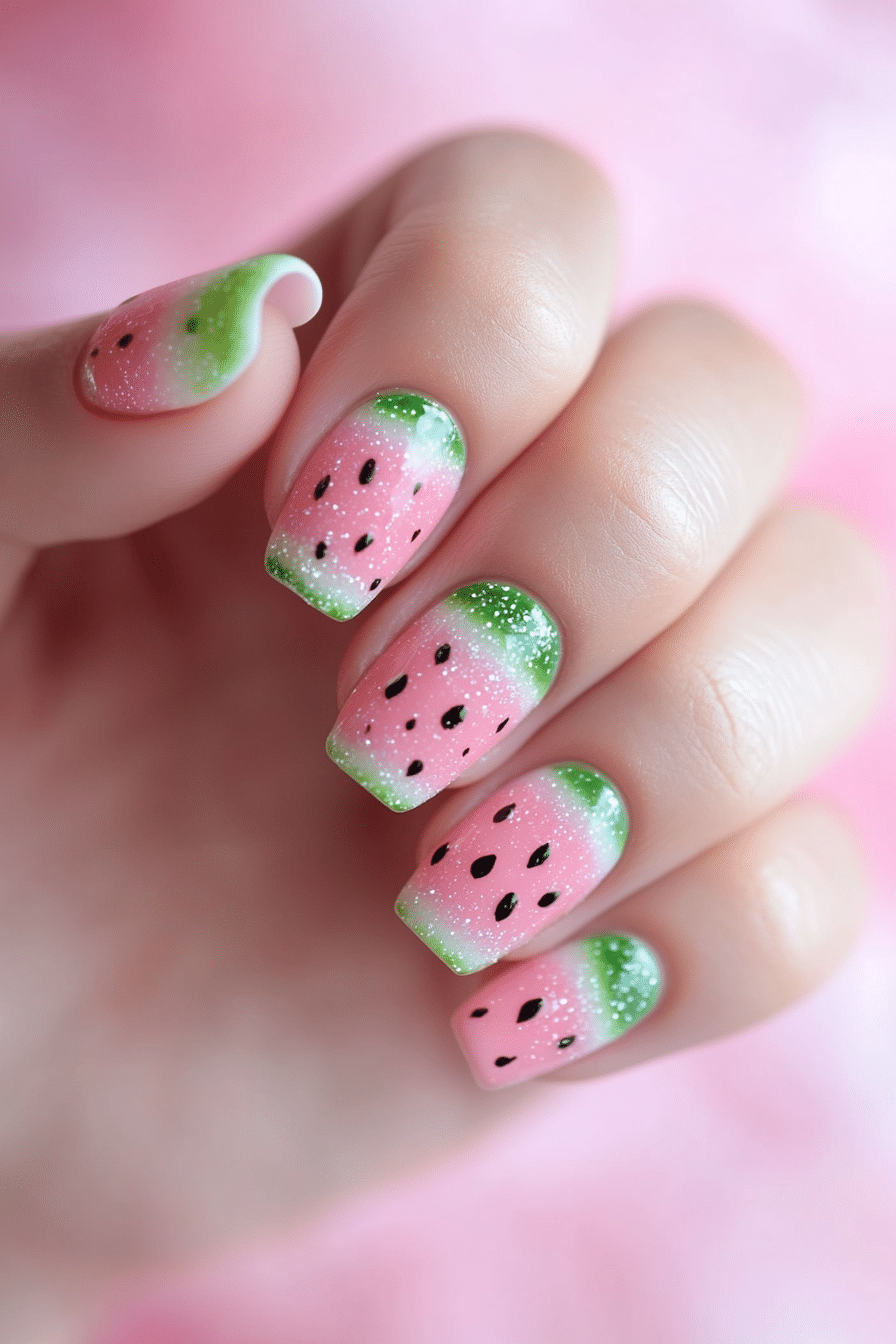17. Watermelon Sugar (Easy Nail Design Ideas) - Easy Nail Design Ideas
