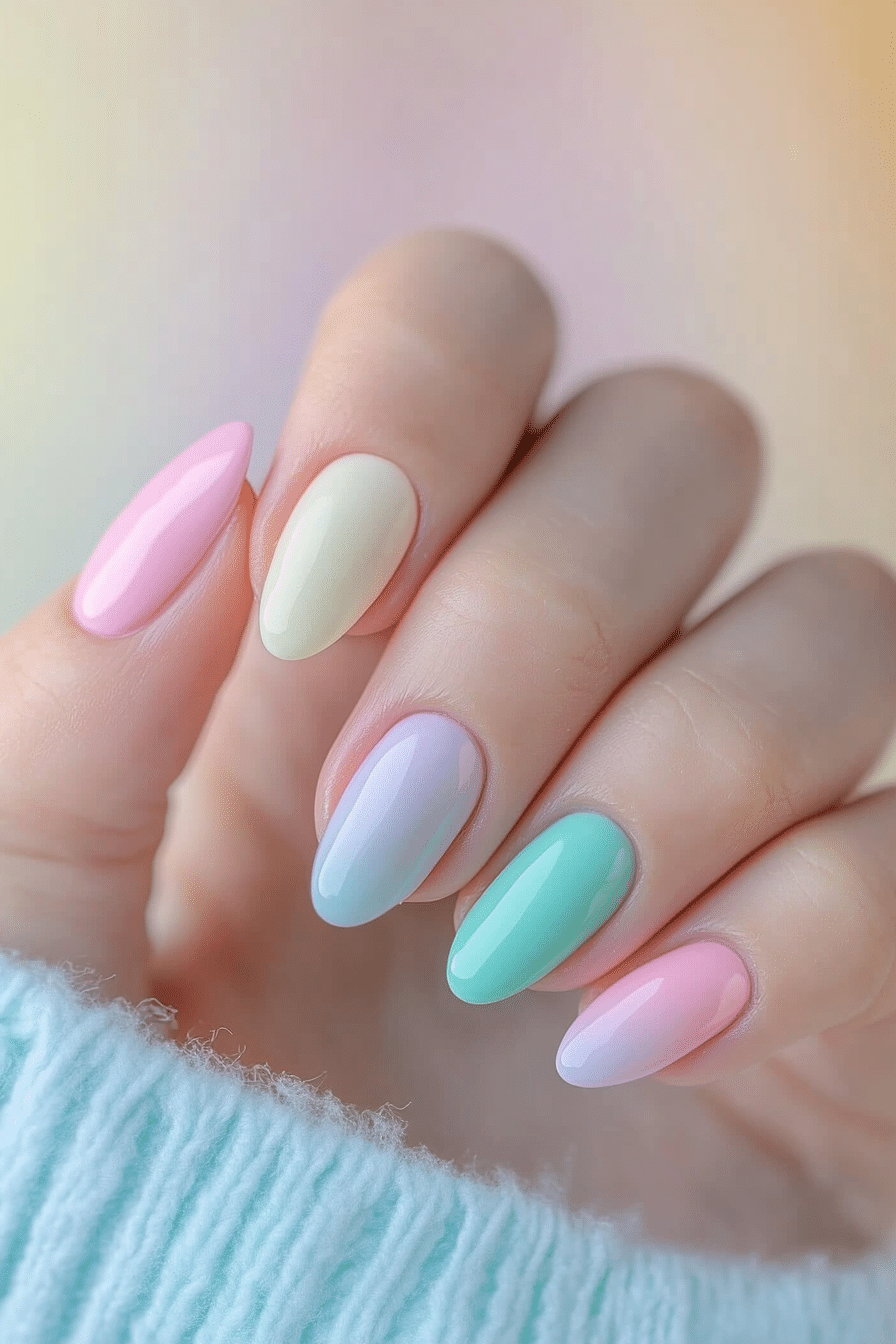 1. Pastel Pop (First Day Of School Nail Design Ideas) - First Day Of School Nail Design Ideas