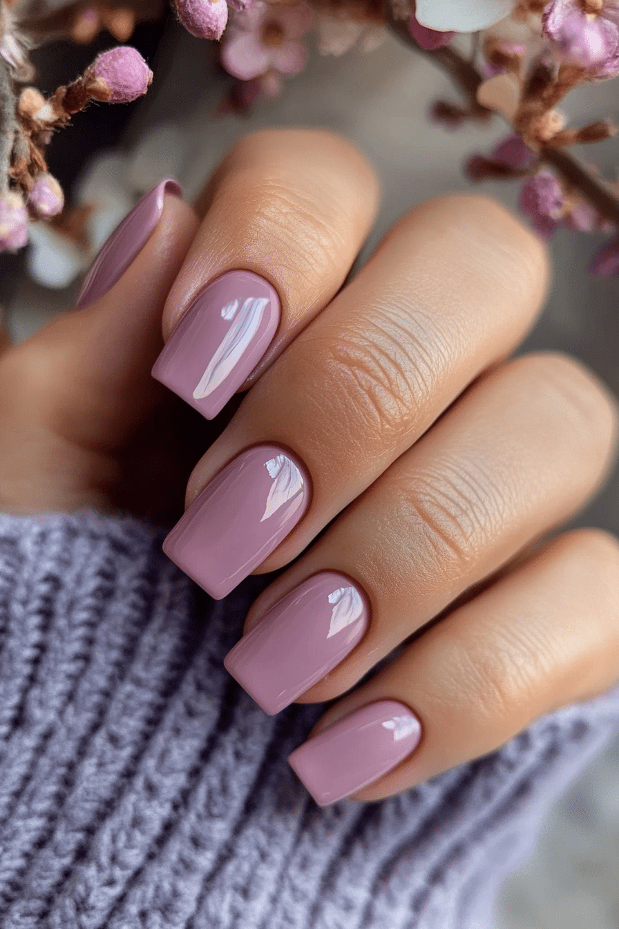 11. Mauve Perfection (Nail Design Ideas For Women Over 60) - Nail Design Ideas For Women Over 60