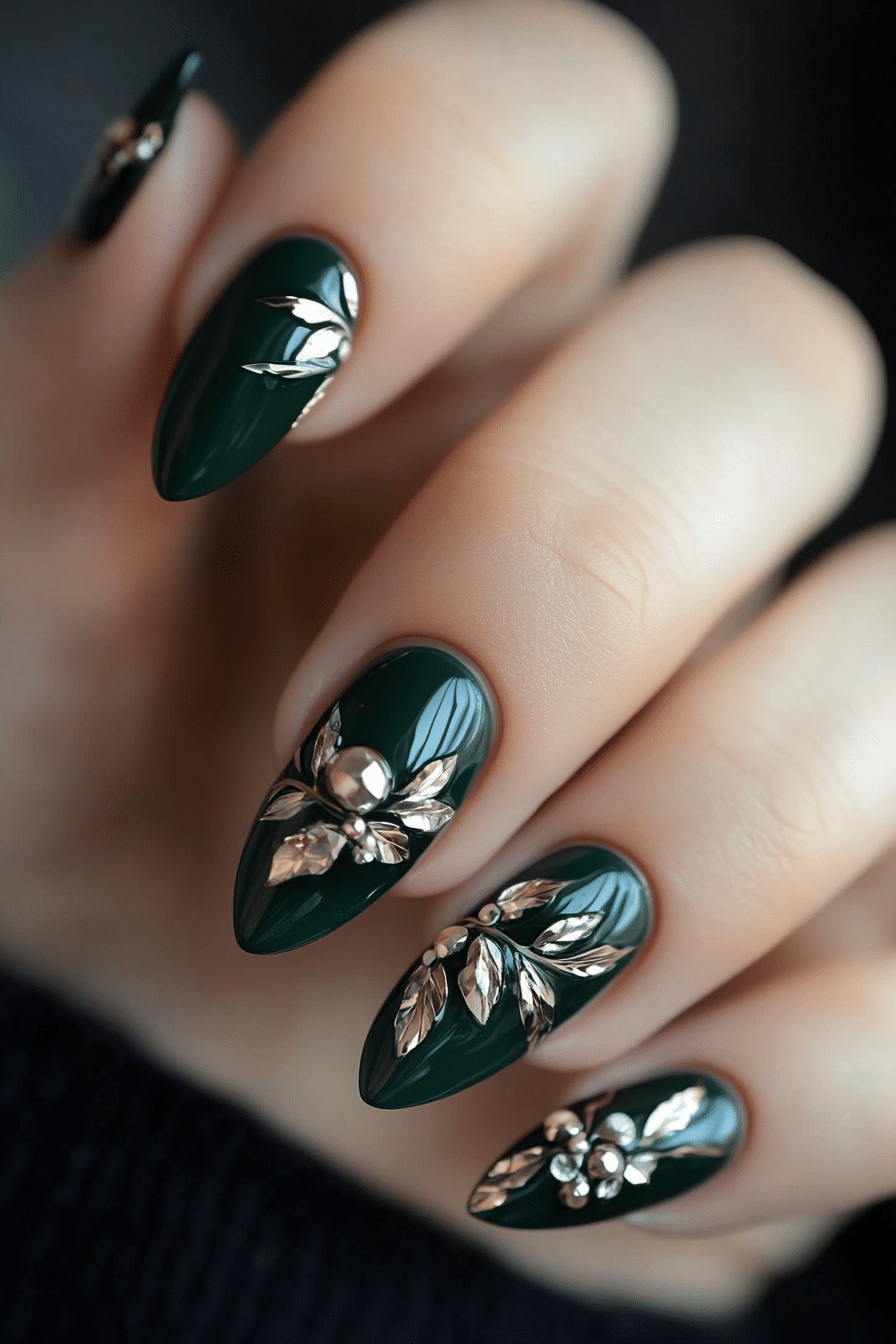 14. Evergreen Grace (Nail Design Ideas For Women Over 60) - Nail Design Ideas For Women Over 60